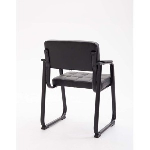 Silla de Confidente OSLO PIEL en Negro
