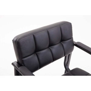 Silla de Confidente OSLO PIEL en Negro