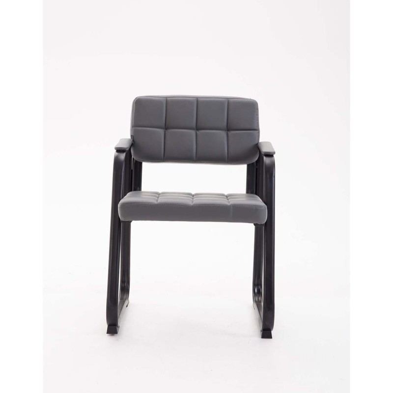 Silla de Confidente OSLO PIEL en Negro