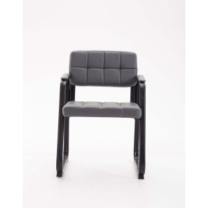 Silla de Confidente OSLO PIEL en Negro