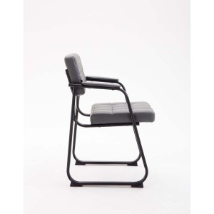 Silla de Confidente OSLO PIEL en Negro
