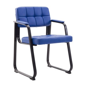 Silla de Confidente OSLO PIEL en Negro