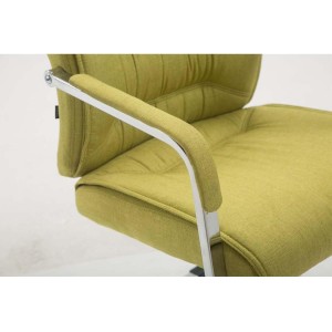 Silla de confidente MAEL, Gran Acolchado, Tela Negra