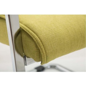 Silla de confidente MAEL, Gran Acolchado, Tela Negra