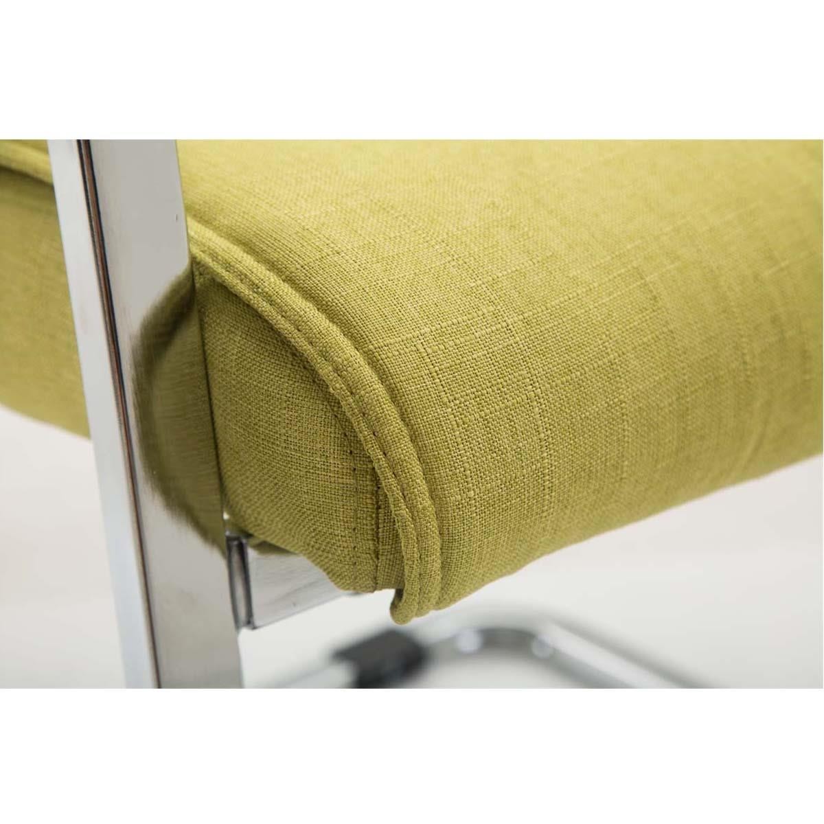 Silla de Confidente MAEL, Estructura Metálica, Gran Acolchado en Tela color Negro