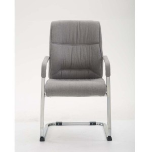 Silla de confidente MAEL, Gran Acolchado, Tela Negra