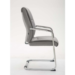 Silla de confidente MAEL, Gran Acolchado, Tela Negra
