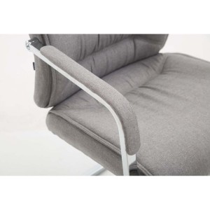 Silla de confidente MAEL, Gran Acolchado, Tela Negra