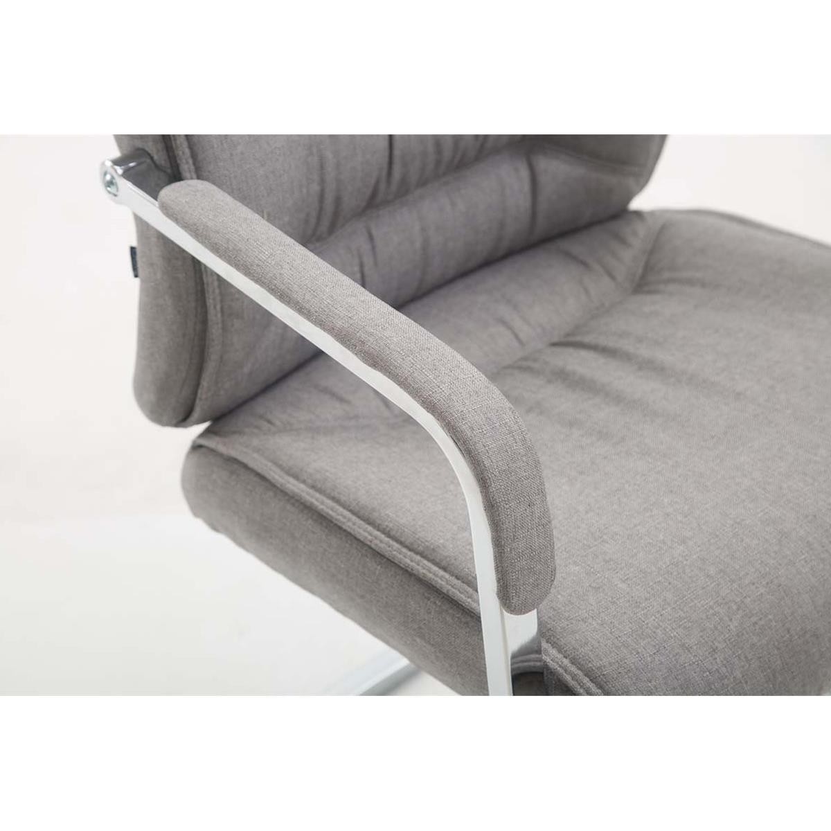 Silla de Confidente MAEL, Estructura Metálica, Gran Acolchado en Tela color Negro