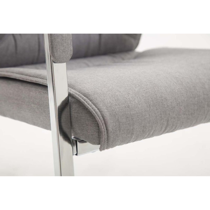 Silla de confidente MAEL, Gran Acolchado, Tela Negra