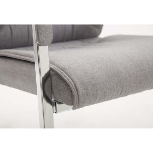 Silla de confidente MAEL, Gran Acolchado, Tela Negra