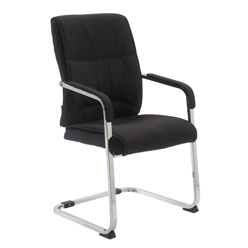Silla de confidente MAEL, Gran Acolchado, Tela Negra