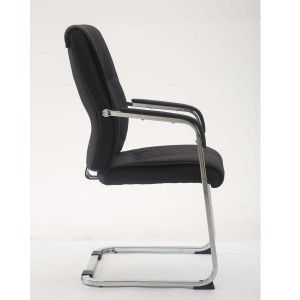 Silla de confidente MAEL, Gran Acolchado, Tela Negra