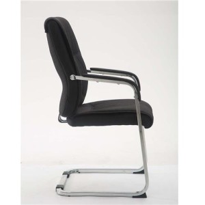 Silla de confidente MAEL, Gran Acolchado, Tela Negra