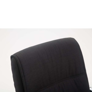 Silla de confidente MAEL, Gran Acolchado, Tela Negra