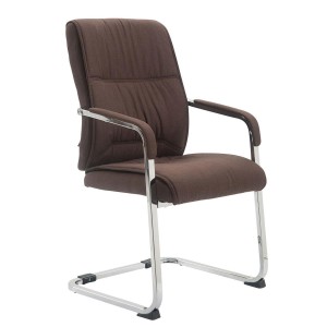 Silla de confidente MAEL, Gran Acolchado, Tela Negra