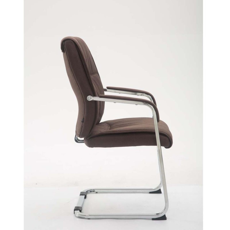 Silla de confidente MAEL, Gran Acolchado, Tela Negra