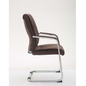 Silla de confidente MAEL, Gran Acolchado, Tela Negra