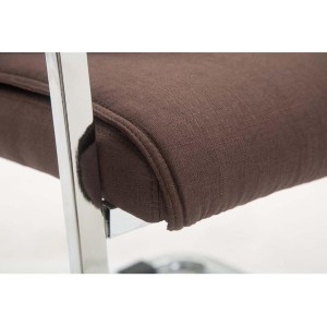 Silla de confidente MAEL, Gran Acolchado, Tela Negra