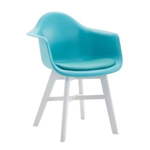 Silla de Confidente ROMAN, Patas Blancas, Piel Negra