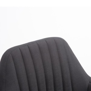 Silla de Confidente SERENA, Patas Claras, en Tela Negra