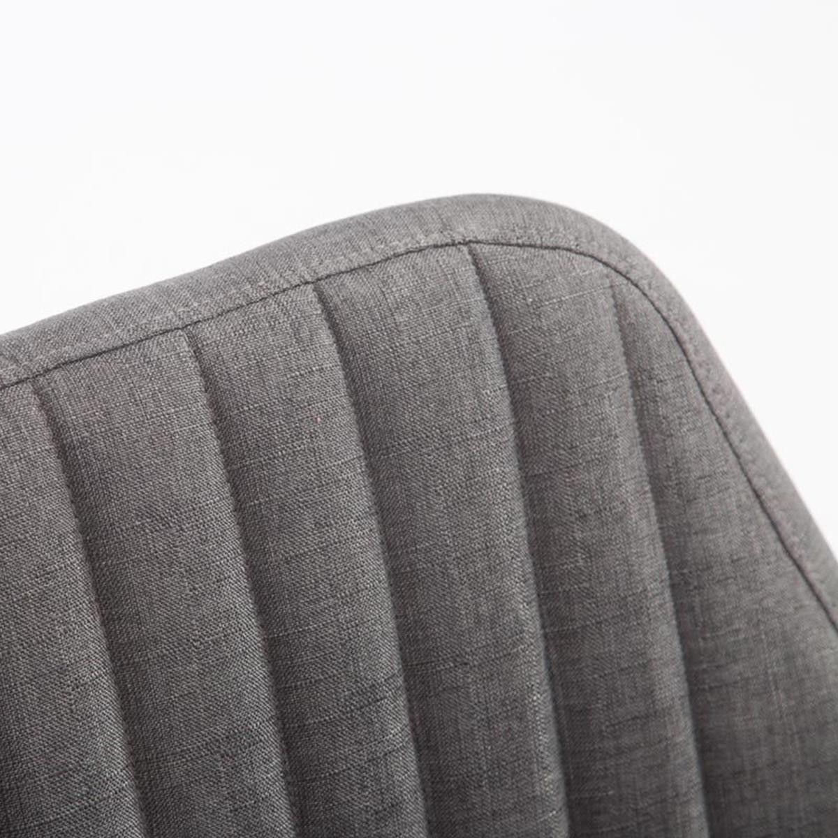 Silla de Confidente SERENA, Patas Claras, en Tela Negra