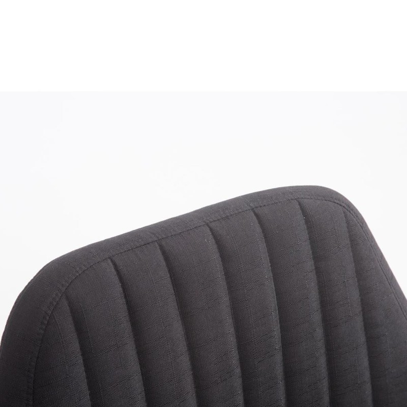 Silla de Confidente SERENA, Patas Nogal, en Tela Negra