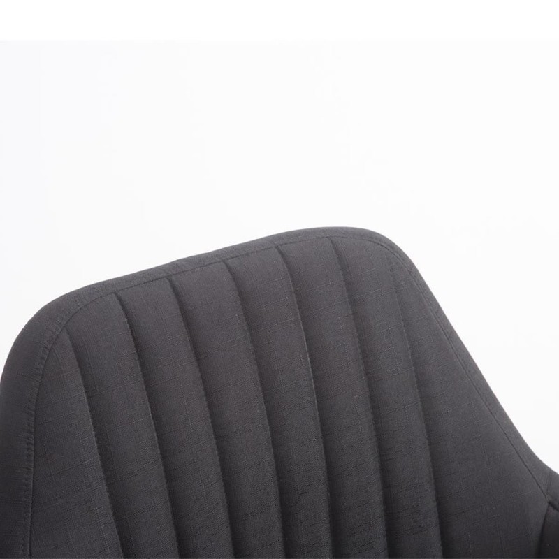 Silla de Confidente SERENA, Patas de Roble Claras, en Tela Negra