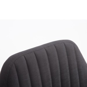 Silla de Confidente SERENA, Patas de Roble color Nogal, en Tela Negra