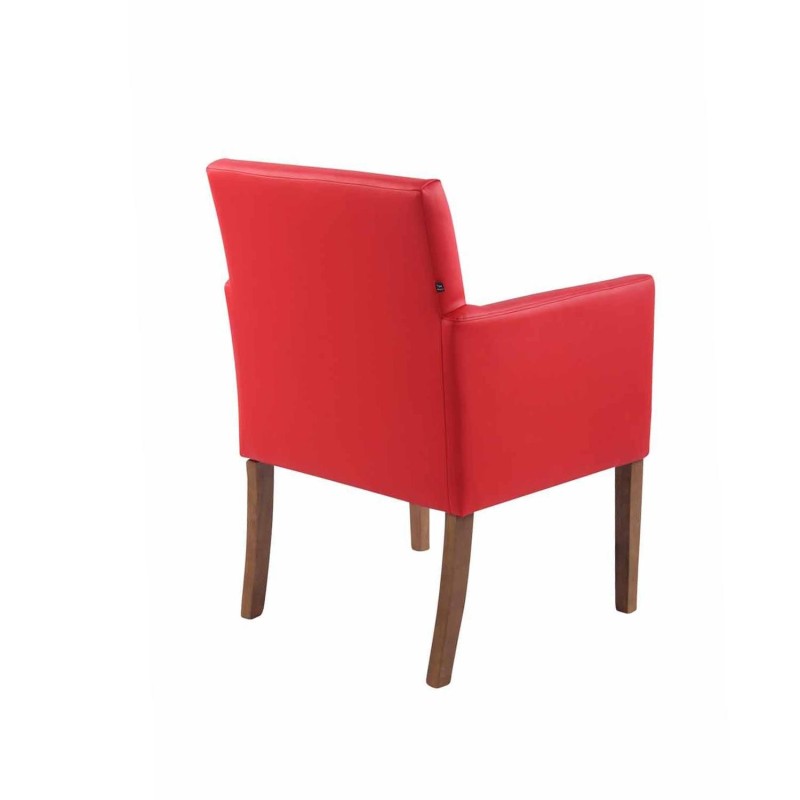 Silla de Confidente NOAH, Patas Claras, en Piel Blanca