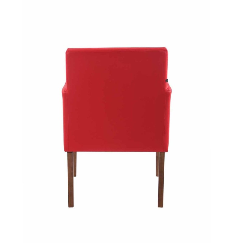 Silla de Confidente NOAH, Patas Claras, en Piel Blanca