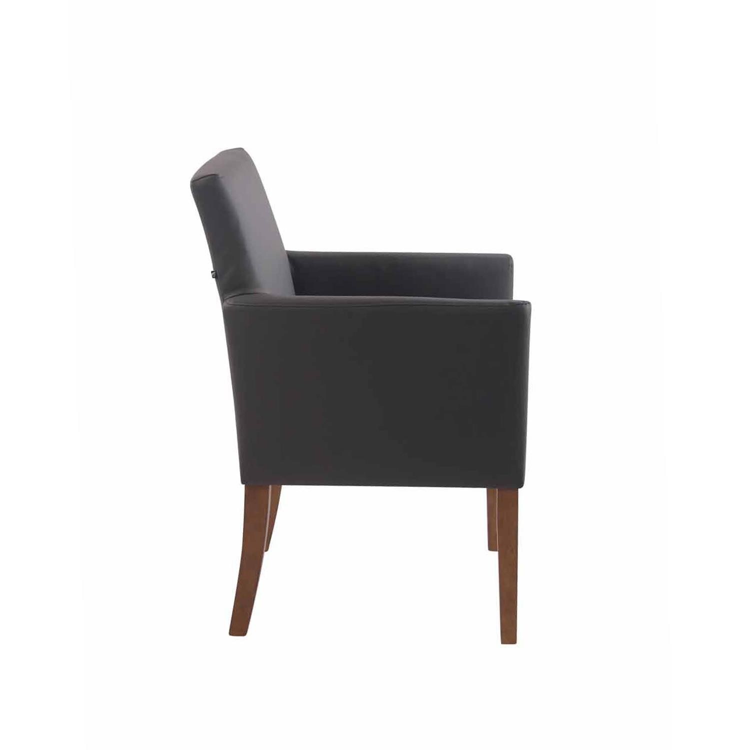 Silla de Confidente NOAH, Diseño Moderno, Patas Claras, en Piel Blanca