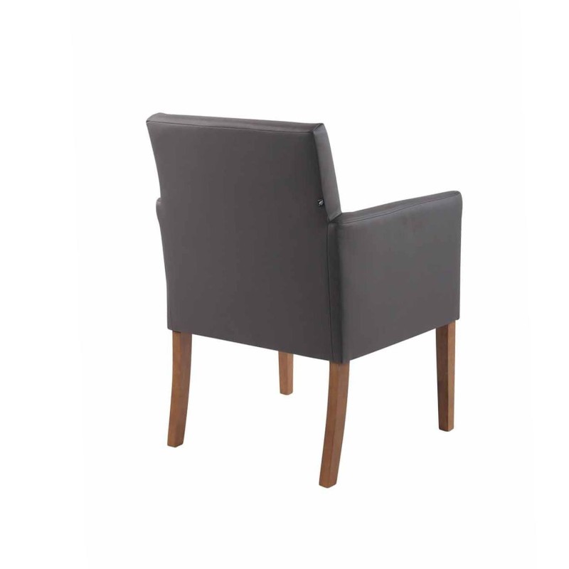 Silla de Confidente NOAH, Patas Claras, en Piel Blanca