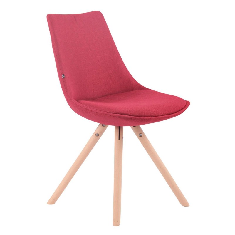 Silla de Confidente SAMOA TELA, Patas Claras, Azul