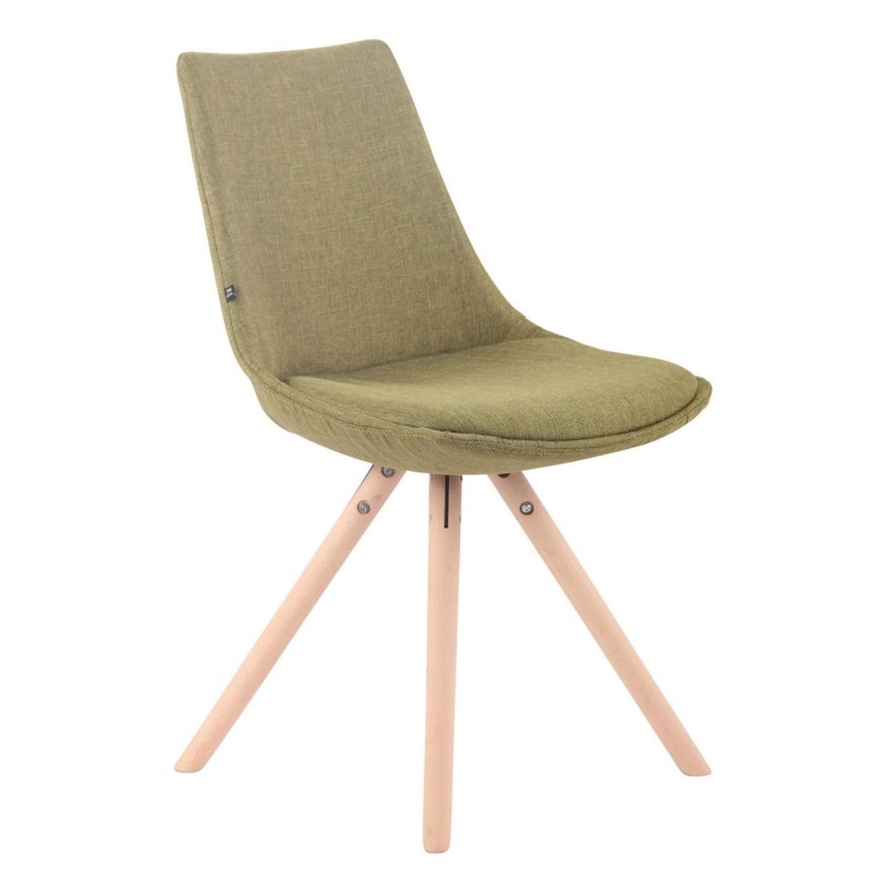 Silla de Confidente SAMOA TELA, Patas Claras, Azul