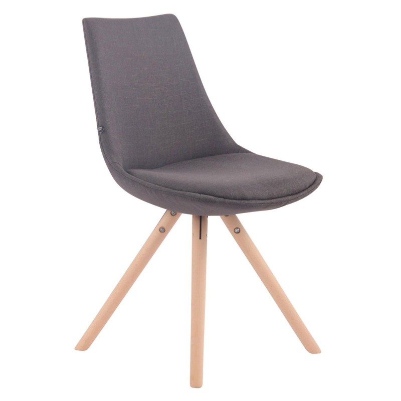Silla de Confidente SAMOA TELA, Patas Claras, Azul