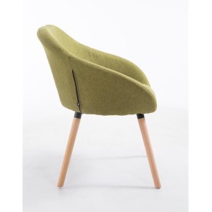 Silla de Confidente CINTIA, Patas Claras, Tela Negra