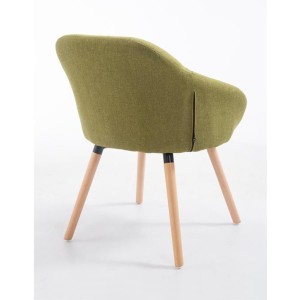 Silla de Confidente CINTIA, Patas Claras, Tela Negra
