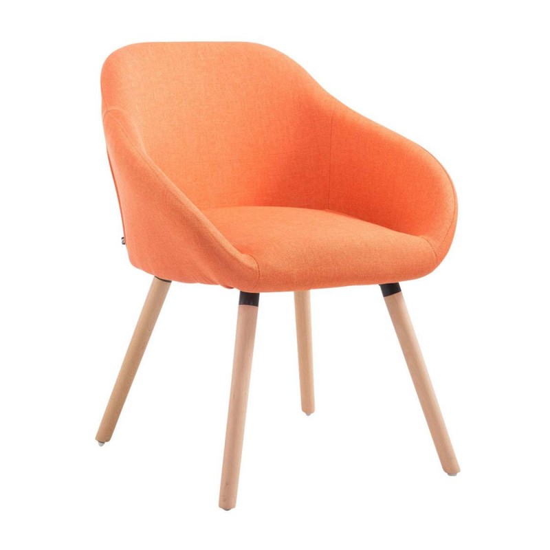Silla de Confidente CINTIA, Patas Claras, Tela Negra