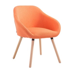 Silla de Confidente CINTIA, Patas Claras, Tela Negra