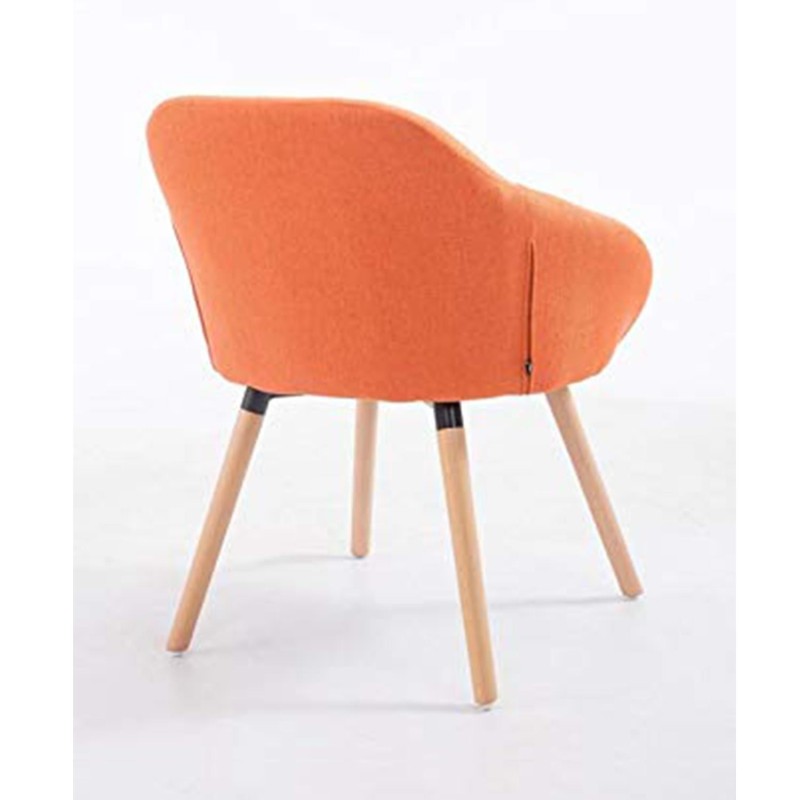 Silla de Confidente CINTIA, Patas Claras, Tela Negra