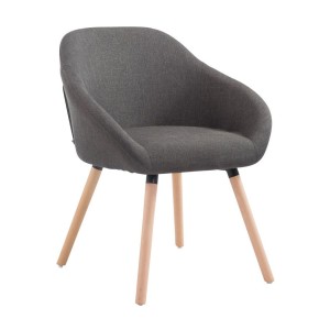 Silla de Confidente CINTIA, Patas Claras, Tela Negra