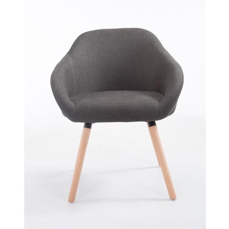 Silla de Confidente CINTIA, Patas Claras, Tela Negra