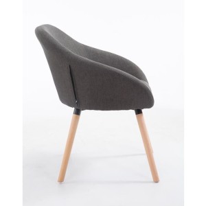 Silla de Confidente CINTIA, Patas Claras, Tela Negra