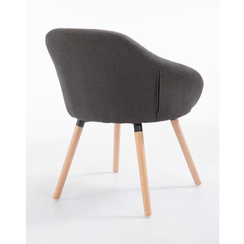 Silla de Confidente CINTIA, Patas Claras, Tela Negra
