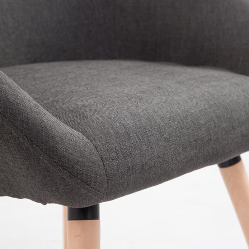 Silla de Confidente CINTIA, Patas Claras, Tela Negra