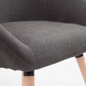 Silla de Confidente CINTIA, Patas Claras, Tela Negra