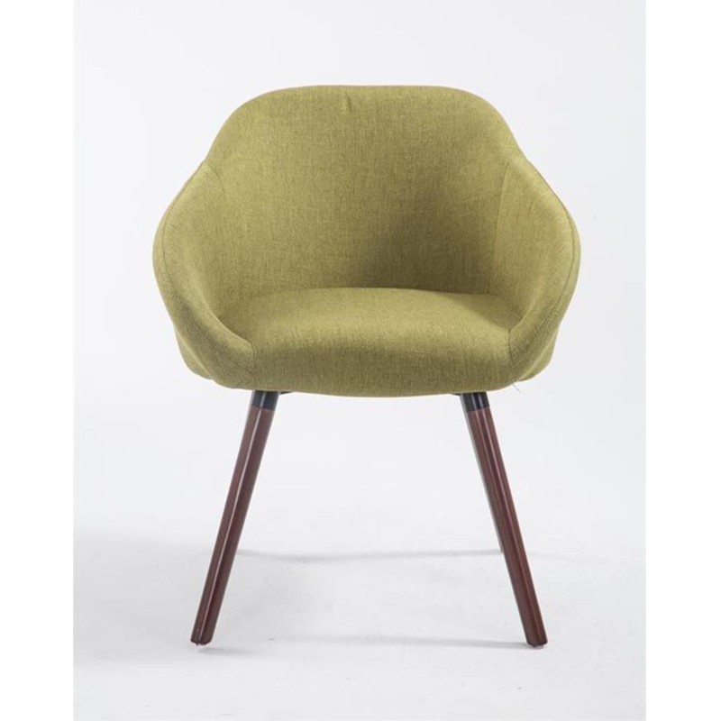Silla de Confidente CINTIA, Patas Nogal, Tela Negra