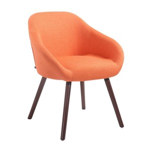 Silla de Confidente CINTIA, Patas Nogal, Tela Negra