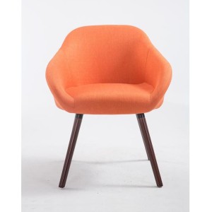 Silla de Confidente CINTIA, Patas Nogal, Tela Negra